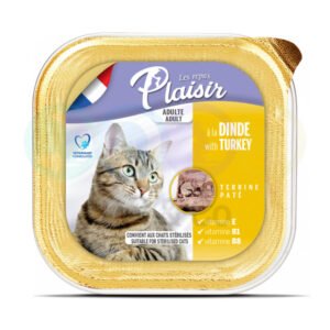 Pâté pour chats à la dinde Les repas Plaisir, est un aliment complet pour chats adultes.