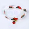 Collier de chat fraise avec cloche