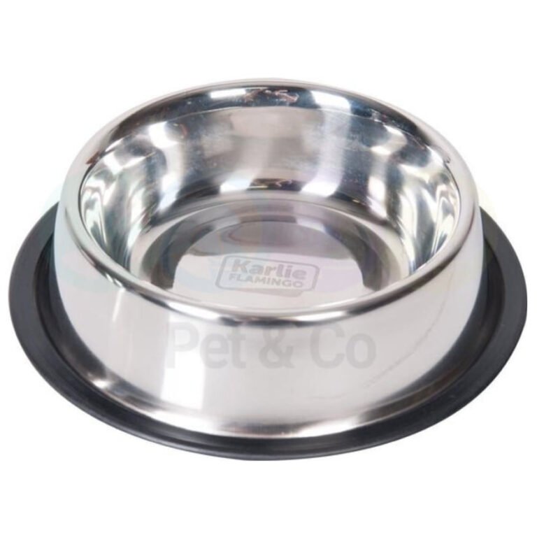 Gamelle pour chiens Inox Antidérapant 945 ml - Flamingo