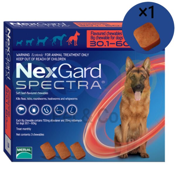 Nexgard all-in-one parasite treatment for Dogs 30.1-60kg 1tab