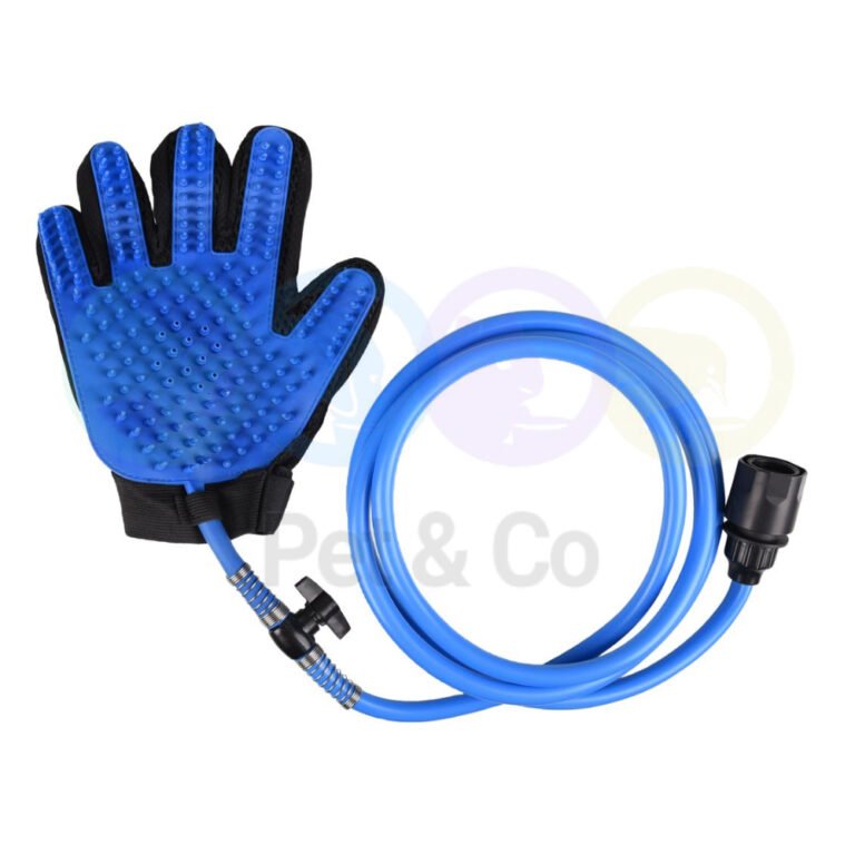 Gant toilettage chien avec tube