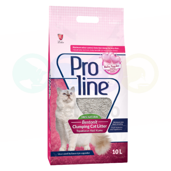 Proline Clumping Cat Litter with Baby Powder parfum 10L