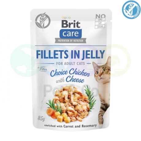 Brit Care Fillets in Jelly with Chicken & Cheese for Cats 85g