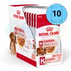 Lot Royal Canin Chunks in Gravy for Dogs Medium Sized Breed 10×140g