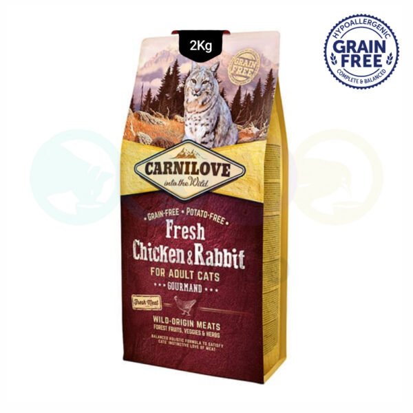 Carnilove Kibbles for Cats with Fresh Chicken & Rabbit 2kg