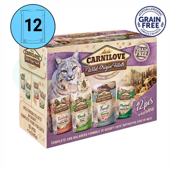 Lot Carnilove Chunks in Gravy for Cats 12×85g