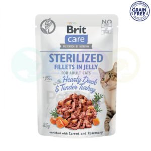 Brit Care Fillets in Jelly for Sterilised Cats with Duck & Turkey 85g