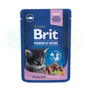 Brit Chunks in Gravy for Kittens with White Fish 100g