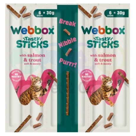 Webbox Meaty Sticks for Cats with Salmon & Trout 6×5g