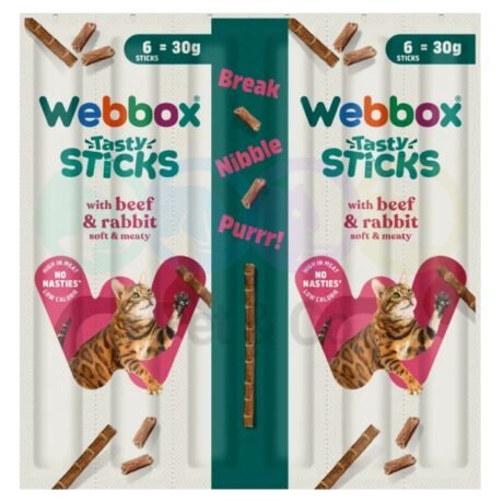Webbox Meaty Sticks for Cats with Beef & Rabbit 6×5g