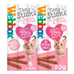 Webbox Sticks for Cats with Salmon & Trout 6×5g