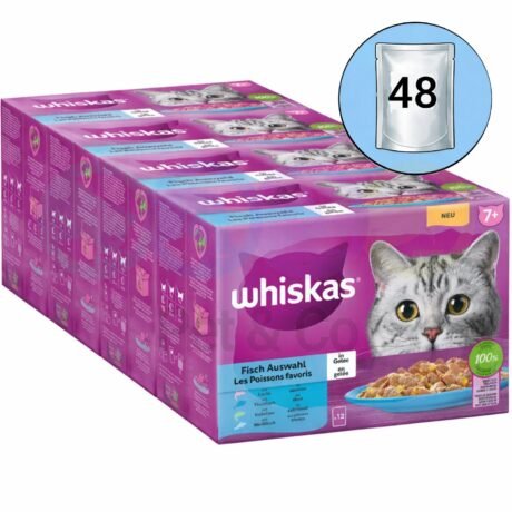 Lot Whiskas Chunks in Jelly for Cats with Fish 48x85g