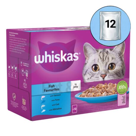 Lot Whiskas Chunks in Jelly for Cats with Fish 12x85g