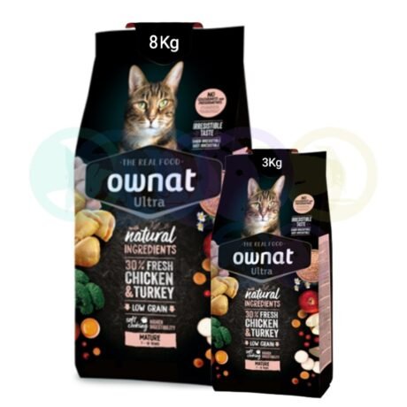 Ownat Ultra Kibbles for Mature Cats with Chicken