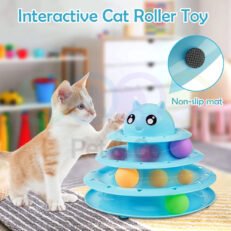 Cat Toy Roller 3 Layers Tower Tracks