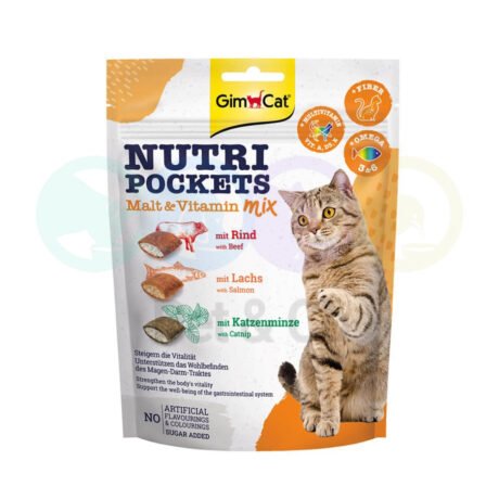 GimCat Treats for Cats Nutri Pockets Malt & Vitamin Mix 150g