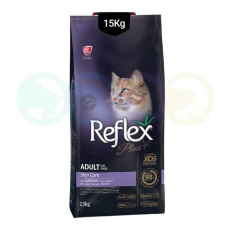 Reflex Plus Kibbles for Cats Skin care with Salmon 15kg