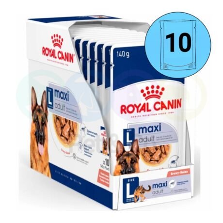 Lot Royal Canin Chunks in Gravy for Dogs Large Breed 10×140g