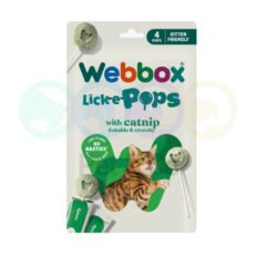 Webbox Cat Treats Lick-e-Pops with Catnip 4pcs