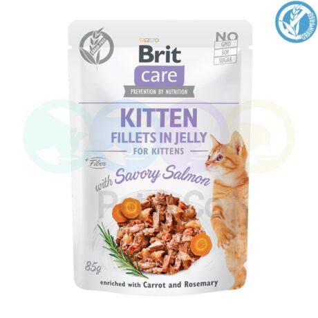Brit Care Fillets in Jelly with Salmon for Kittens 85g