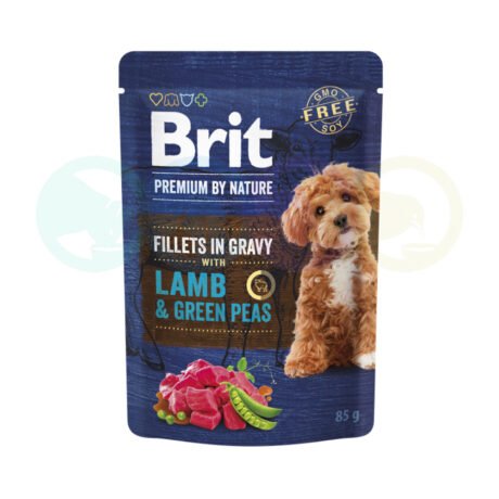 Brit Premium Dog Fillets in Gravy with Lamb & Green Peas 85g