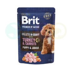 Brit Premium Puppy Fillets in Gravy with Turkey & Carrots 85g