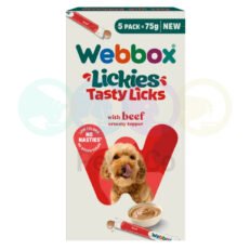 Webbox Lickies Tasty Licks with Beef 5×75g