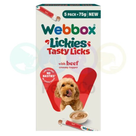 Webbox Lickies Tasty Licks with Beef 5×75g