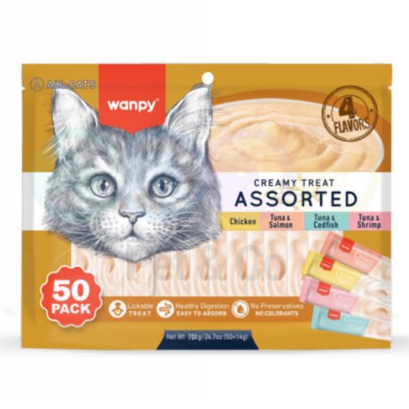 Wanpy Creamy Treats for Cats with 4 Flavors