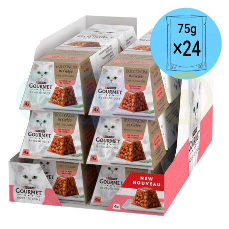 Lot Gourmet Revelations Fine cuts for Cats 24×75g