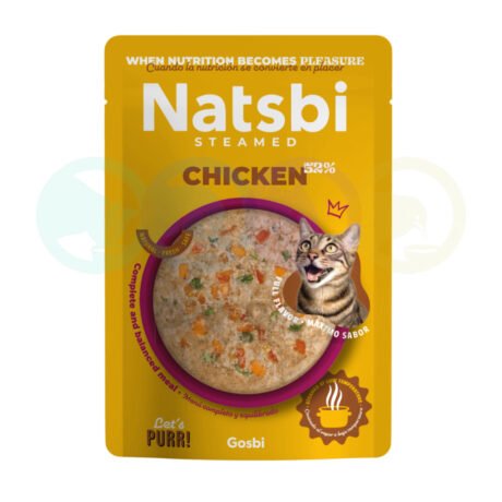 Natsbi Steamed Recipe for Cats with Chicken 80g