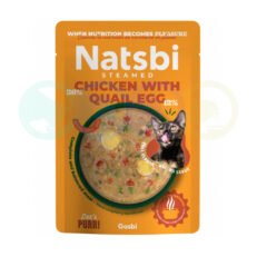 Natsbi Steamed Recipe for Cats with Chicken & Quail Egg 80g