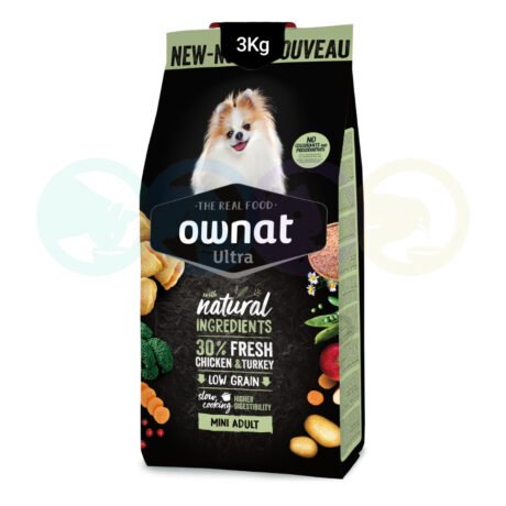 Ownat Ultra Kibbles for Dogs of Mini Breeds 3kg