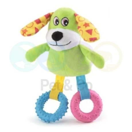 Dog Toy Plush with Rubber Rings