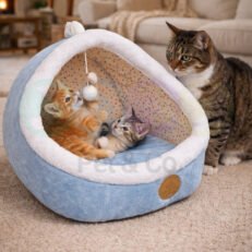 Bed Cozy Plush Cave with Hanging Ball