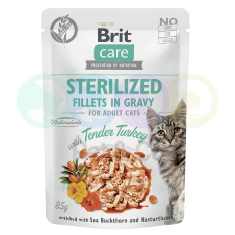 Brit Care Fillets in Gravy with Turkey for Sterilized cats 85g
