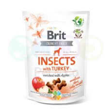 Brit Crunchy Snack Dogs Insects with Turkey 200g