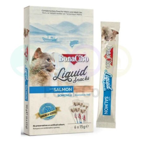 Bonacibo Cats Treats Liquid with Salmon 6×15g
