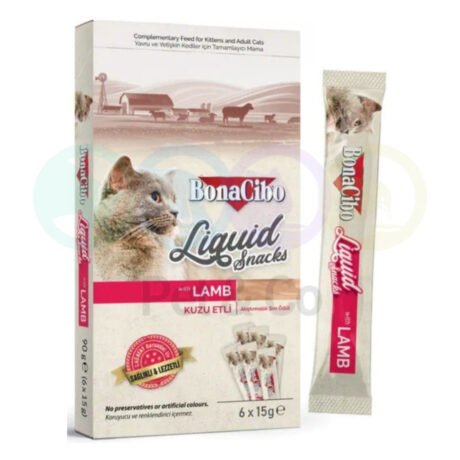 Bonacibo Cats Treats Liquid with Lamb 6×15g