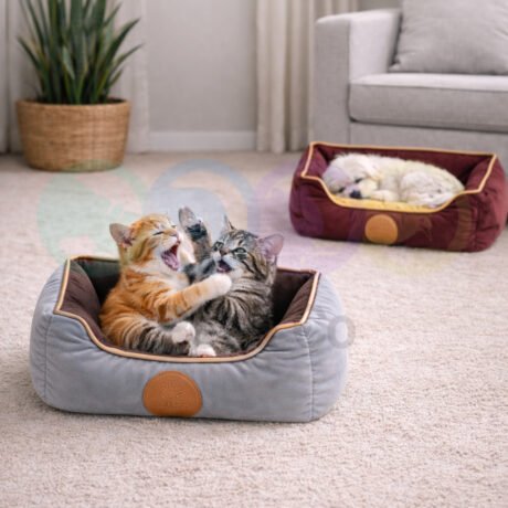 Bed Rectangular Luxury Plush for Cats & Dogs