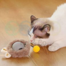Cat Toy Self-Rolling Ball with Plush cover
