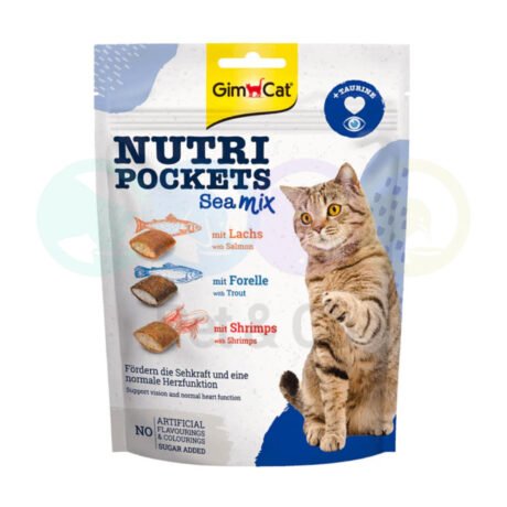 GimCat Treats for Cats Nutri Pockets Sea Mix 150g