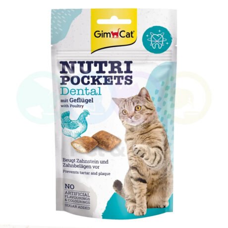 GimCat Treats for Cats Nutri Pockets Dental with Poultry 60g