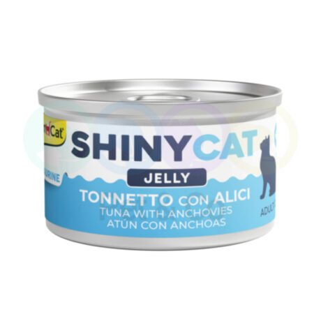 GimCat Shinycat Chunks in Jelly for Cats with Tuna & Anchovies 70g