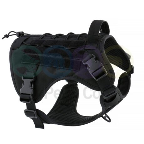 Dog tactical harness with hook & loop panels