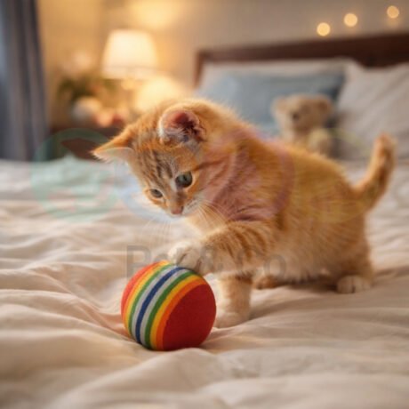 Cat Toy Rainbow soft foam Balls 4pcs
