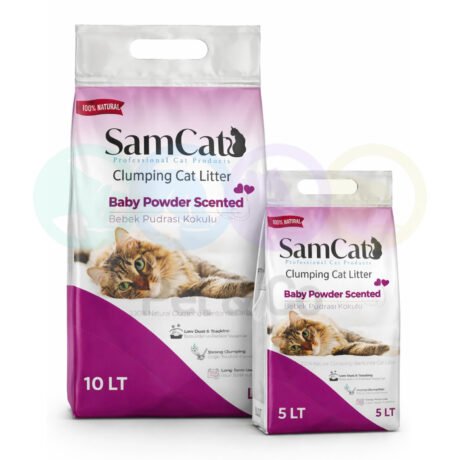 SamCat Clumping Cat Litter with Baby powder parfum