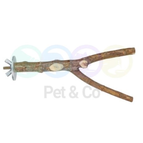 Bird Natural Wooden Perch with forked branch