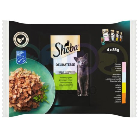 Sheba Select Slices in Jelly for Cats with Meat & Fish 4×85g