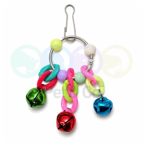 Bird Colorful Hanging Toy with Bells & Acrylic Chains